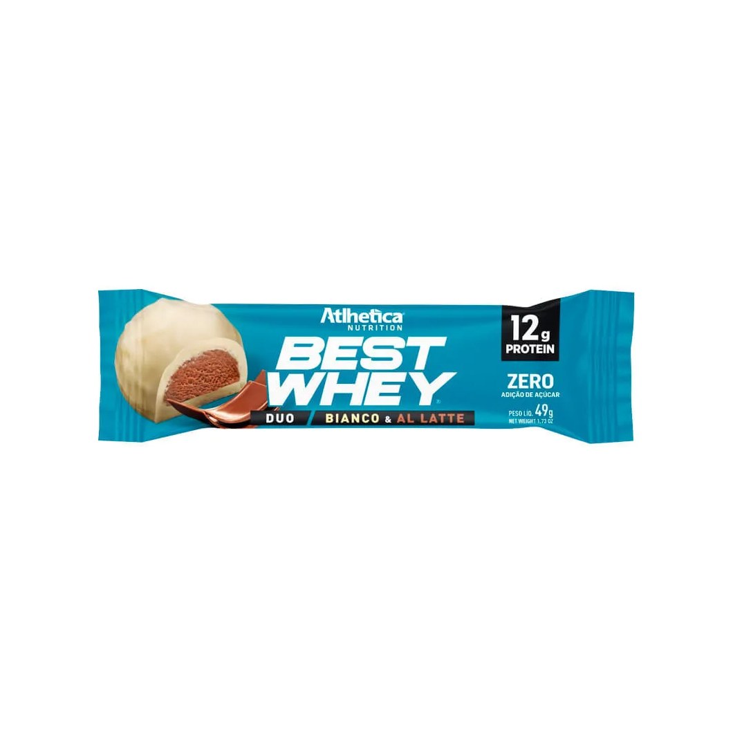 Barra De Proteina Best Whey Duo Bianco E Al Latte 49g