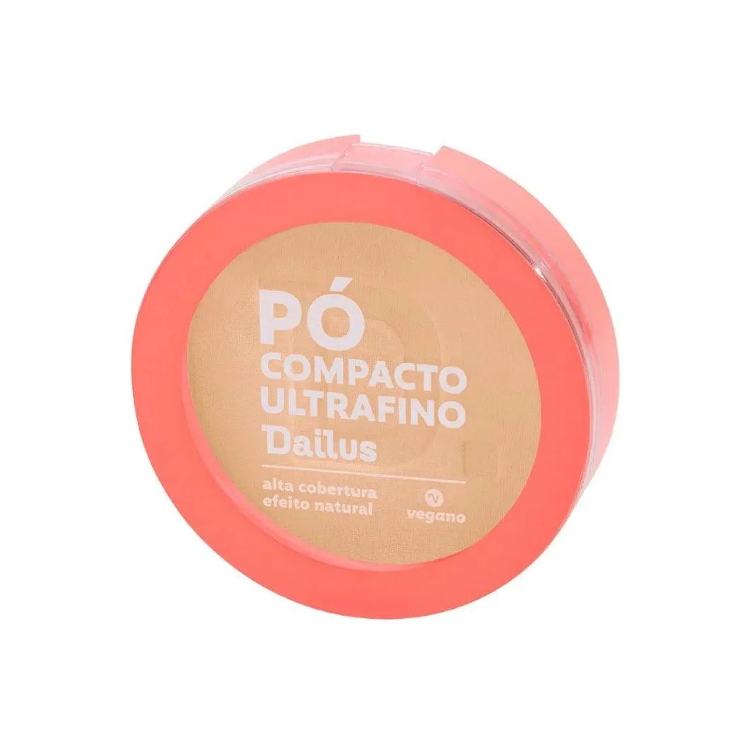 Pó Compacto Ultrafino Dailus Vegano D2 Claro