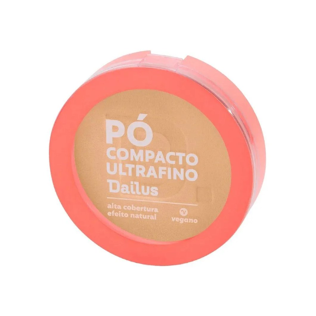 Pó Compacto Ultrafino Dailus Vegano D3 Claro