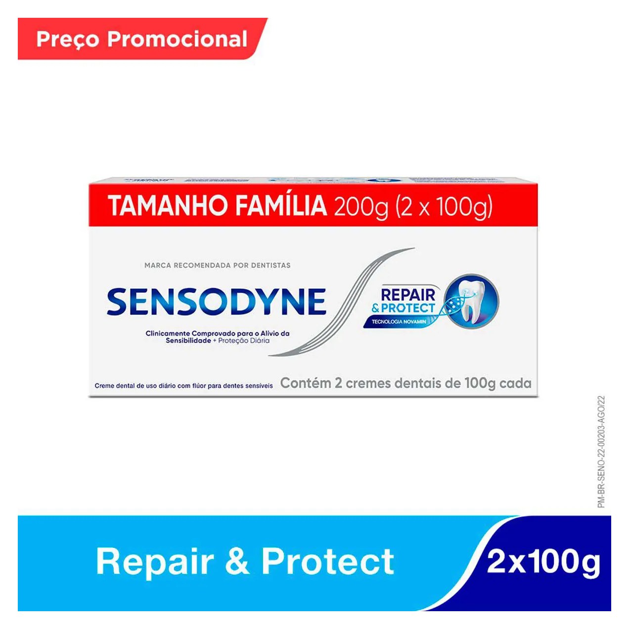 Creme Dental Sensodyne Repair & Protect 100g 2 unidades