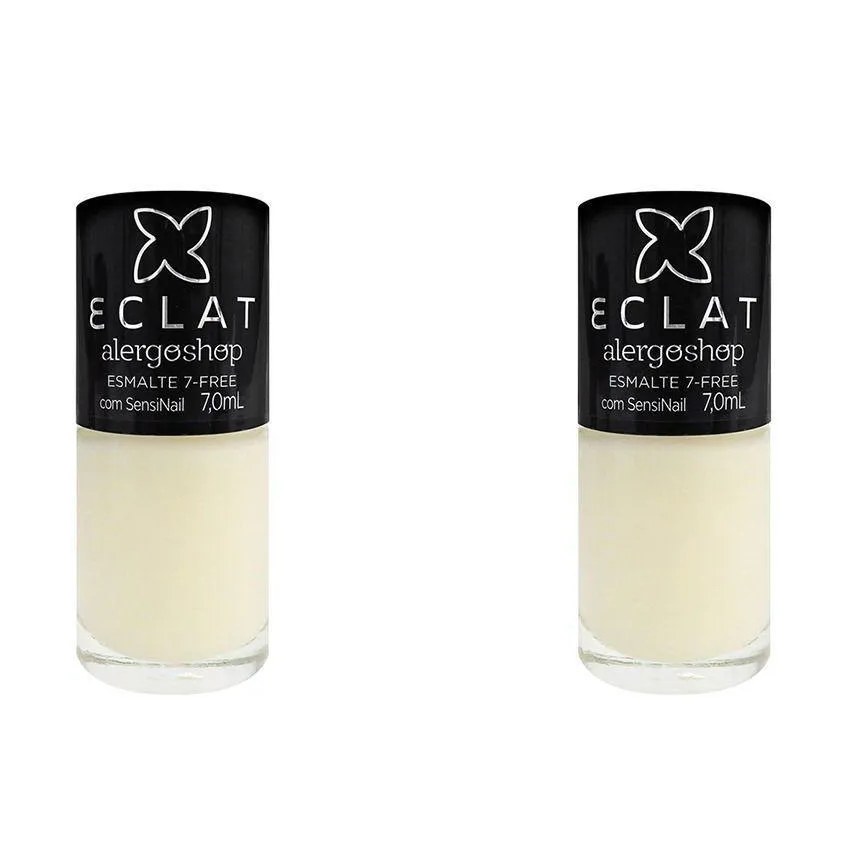 Kit 2 Esmaltes Hipoalergênico Base Seda Alergoshop 7ml