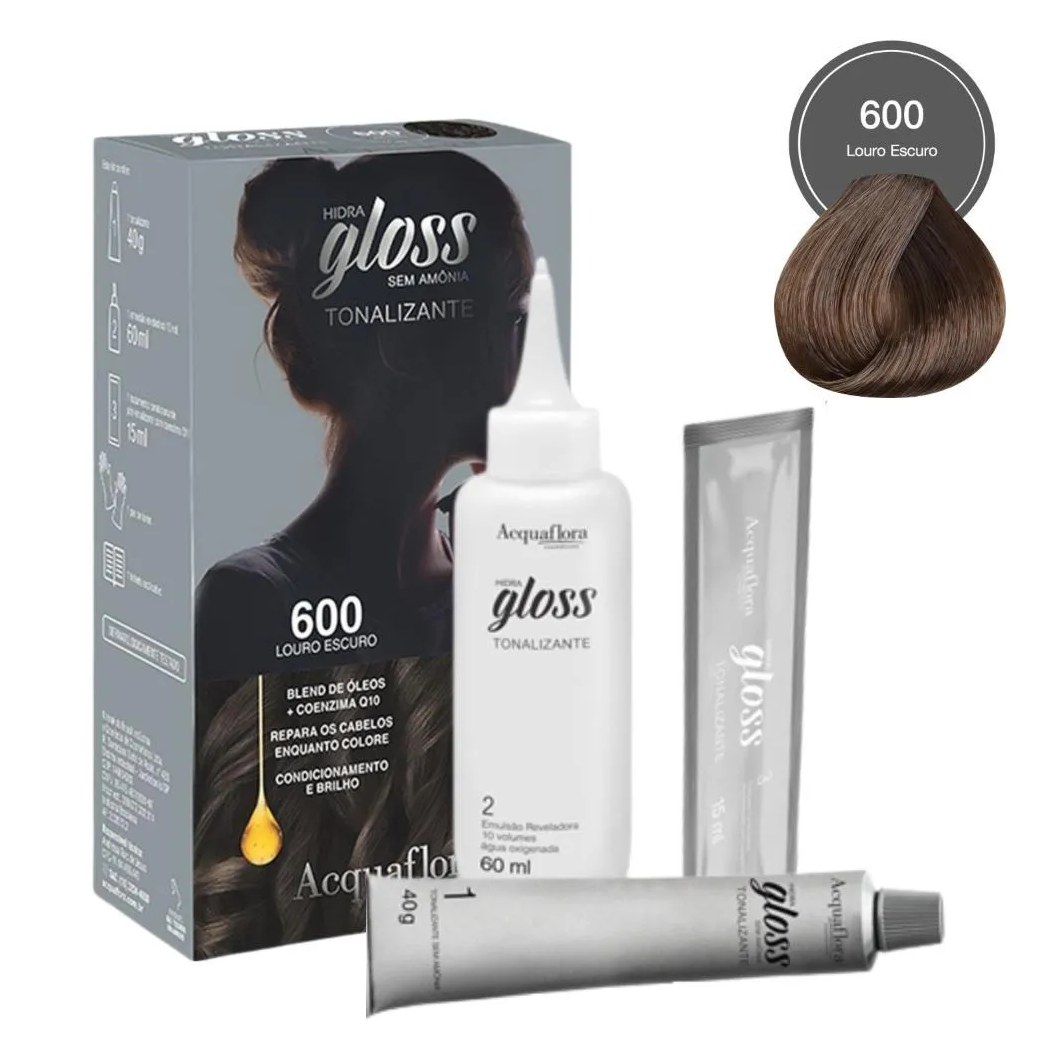 Tonalizante Acquaflora Hidra Gloss 600 Louro Escuro