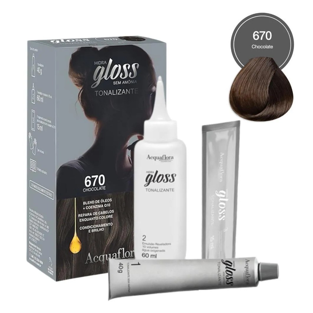 Tonalizante Acquaflora Hidra Gloss 670 Chocolate