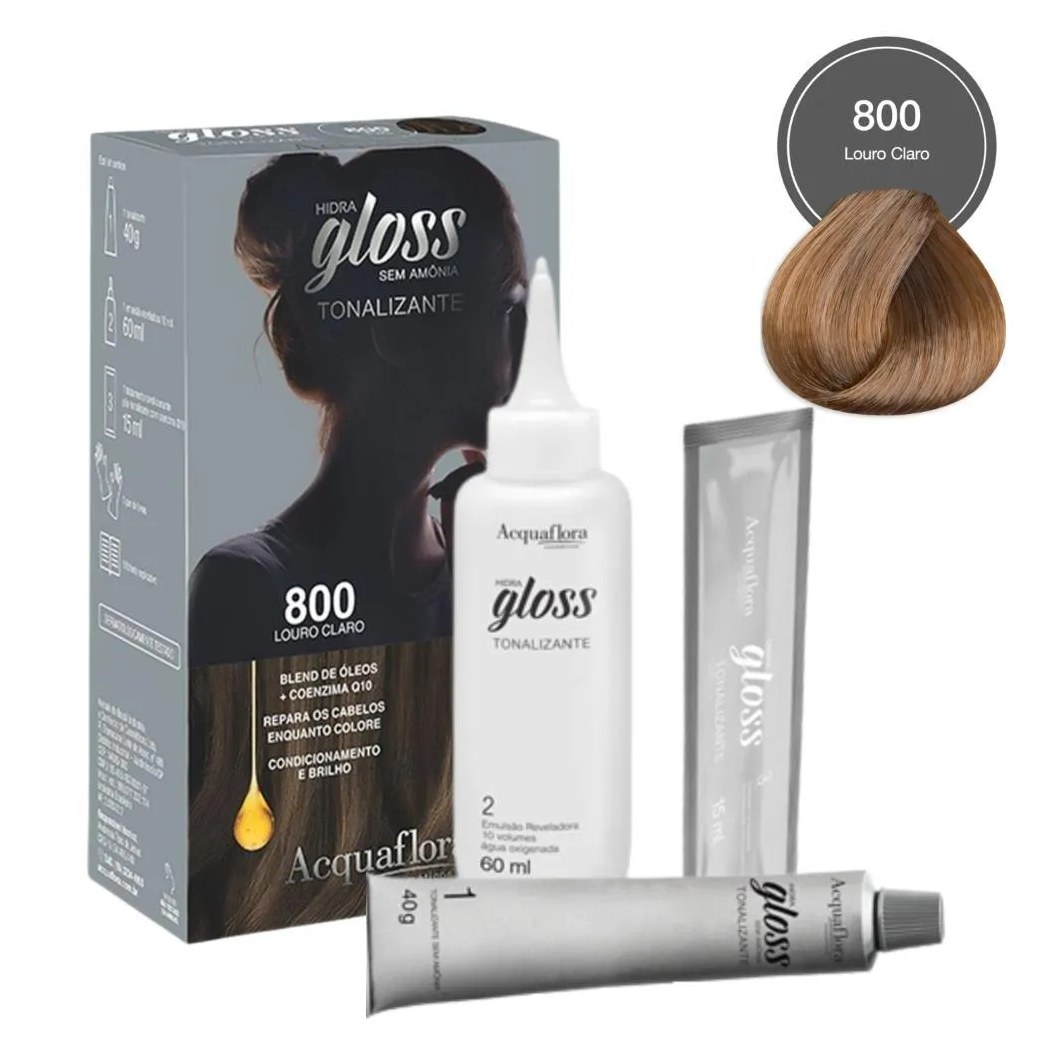 Tonalizante Acquaflora Hidra Gloss 800 Louro Claro