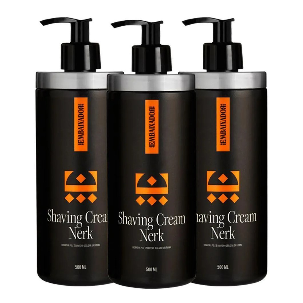 Kit 03 Shaving Cream Nerk Embaixador 500ml