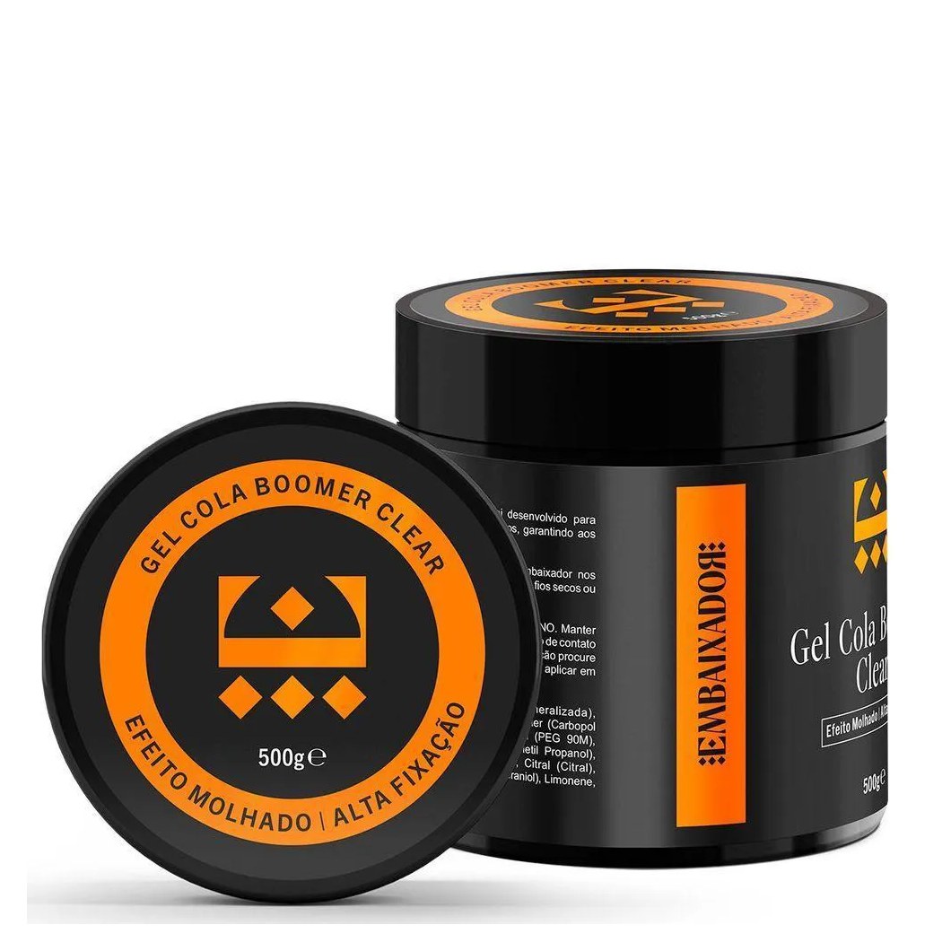 Kit 06 Gel Cola Boomer Clear Embaixador 500g