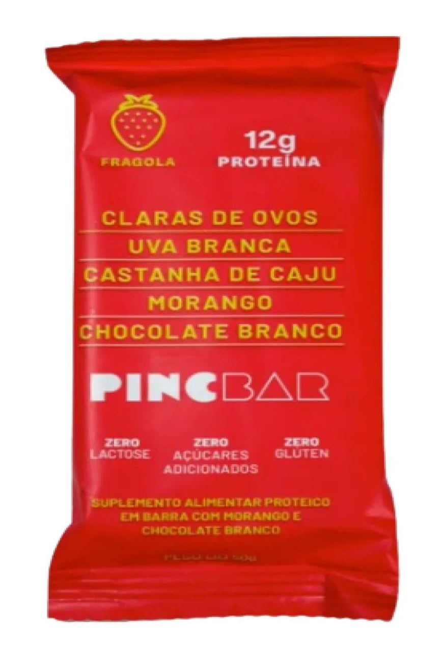 Kit Barra de Proteína Pincbar Fragola Sem Açúcar 50g 6 unidades