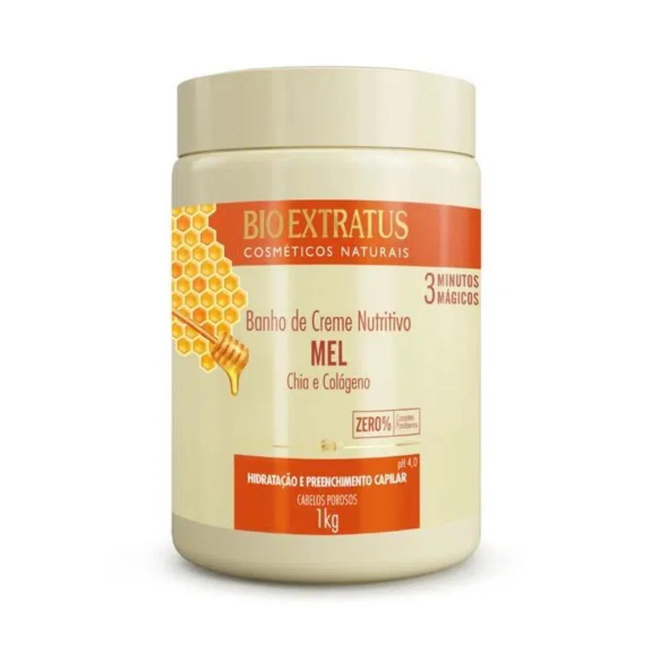 Máscara Capilar Banho Mel Chia e Colageno 1kg - Bio Extratus