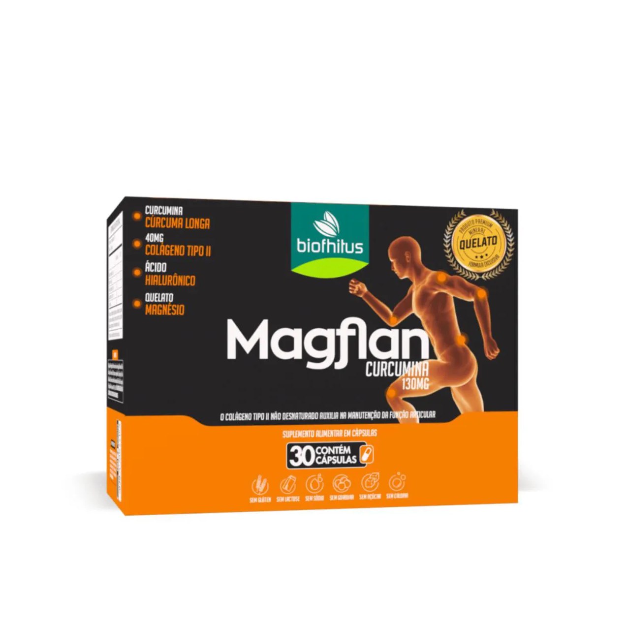 Magflan Curcumina 130mg Suplemento Alimentar Biofhitus