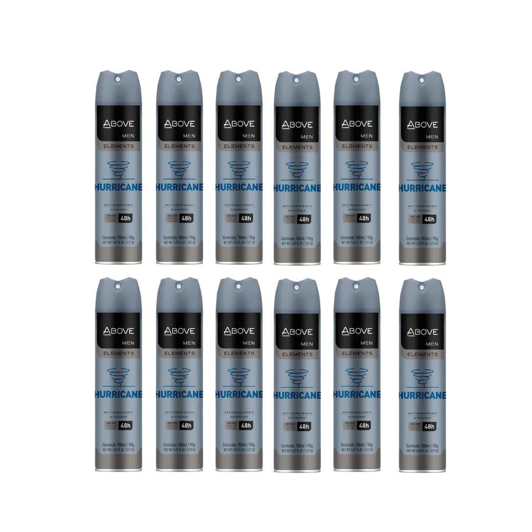 Desodorante Aero Above 150ml Masc Anti Hurricane - Kit C 12un