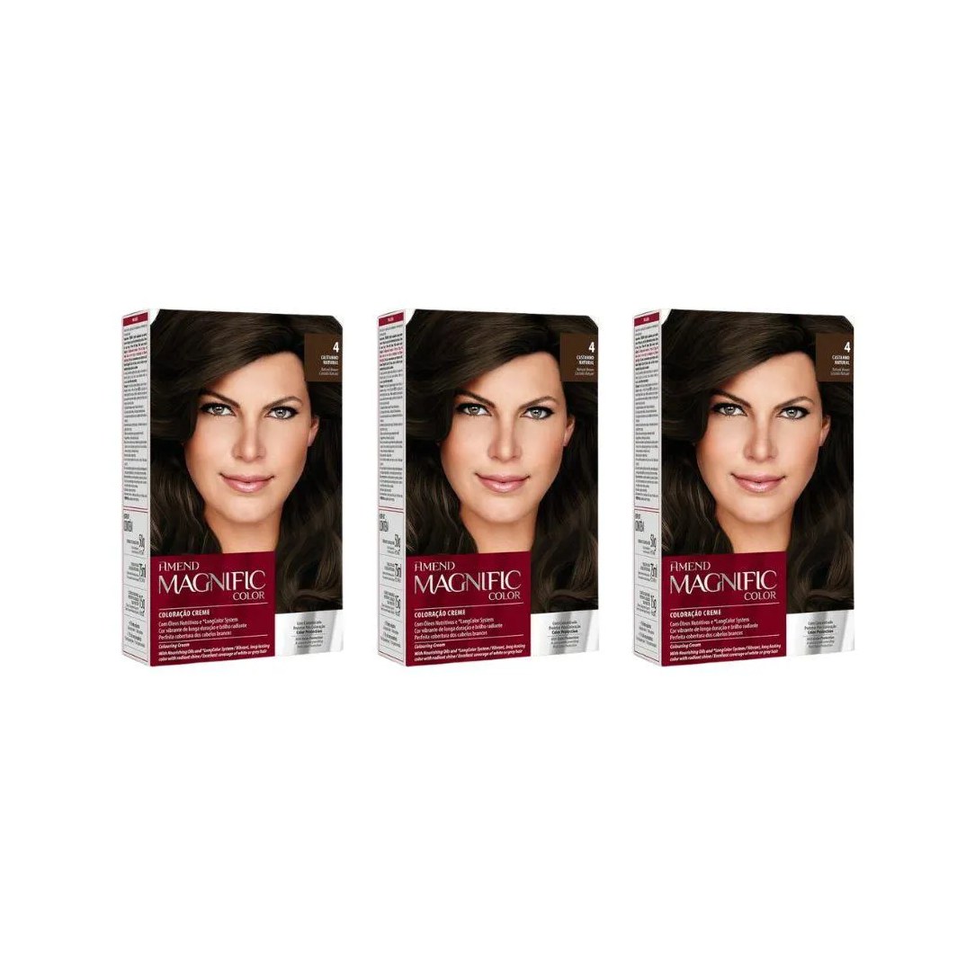 Coloraçao Amend Magnific Cr Perm 4.0 Cast Natural - Kit C / 3un