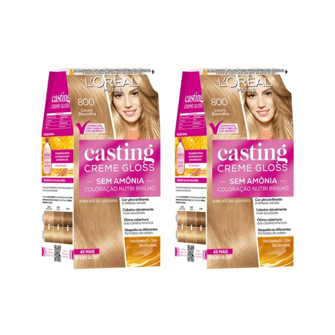 Coloraçao Casting Gloss 800 Louro Claro - Kit C / 2un
