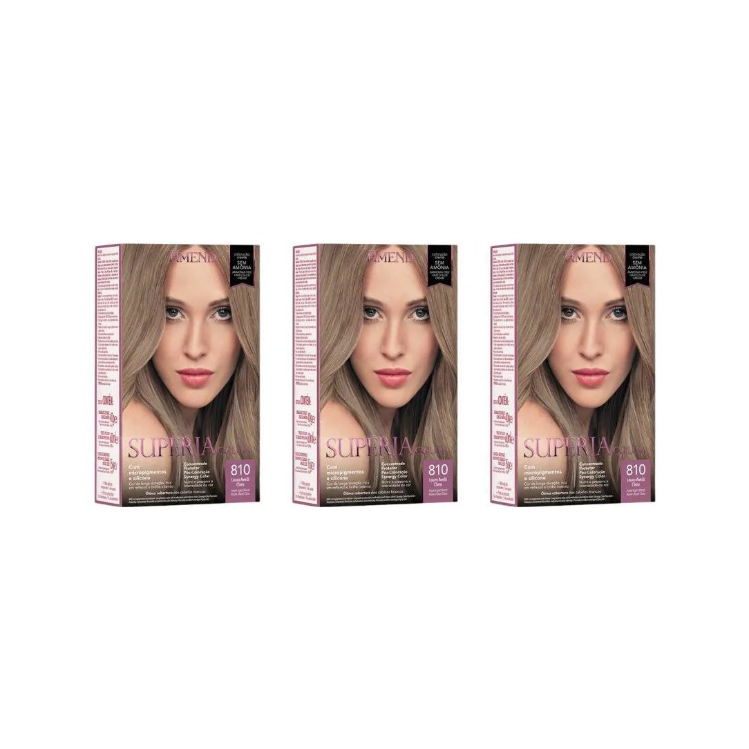 Coloraçao Amend Superia 810 Louro Avela Claro - Kit C / 3un