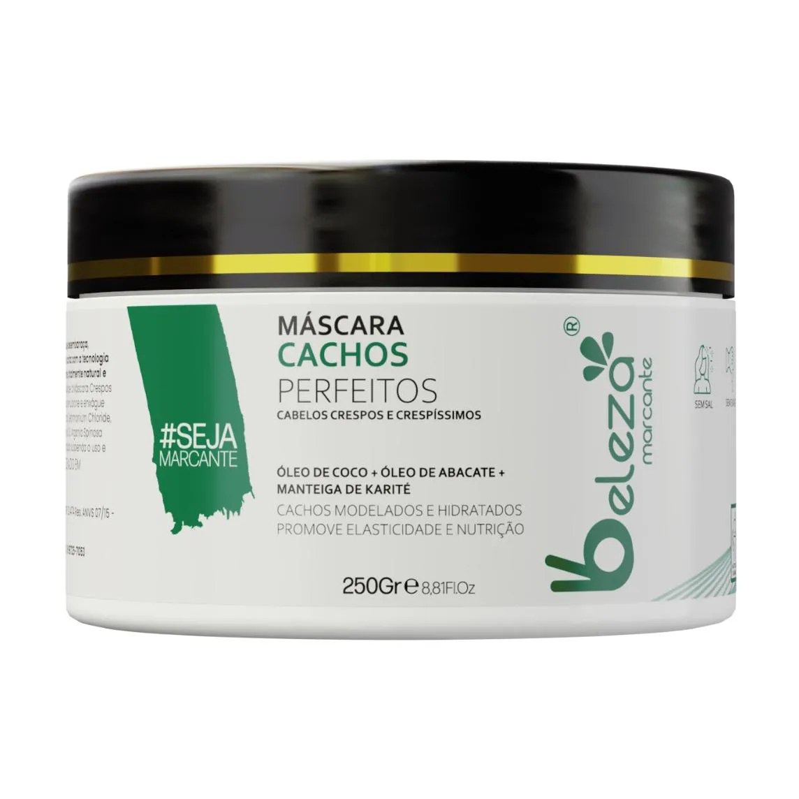 Mascara Cachos Perfeitos Crespos e Crespissimos Beleza Marcante 250g