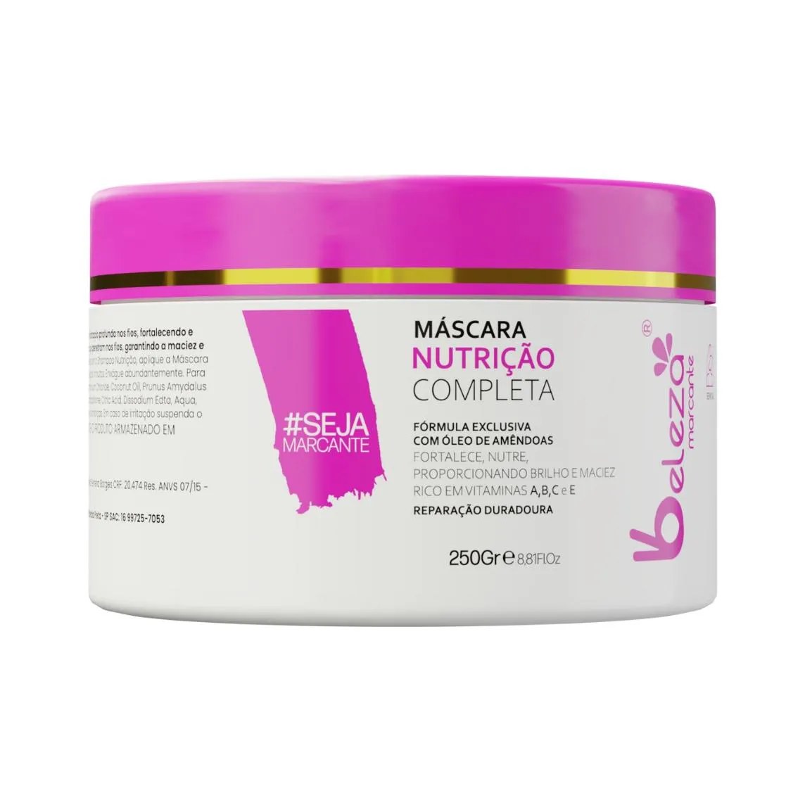 Mascara Capilar Beleza Marcante Nutrição Completa 250g
