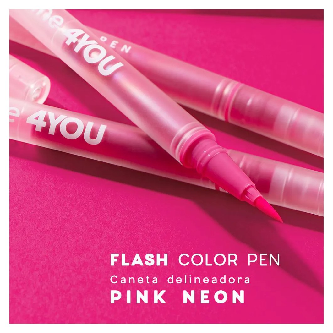Caneta Delineadora Rosa - Flash Color Pen Neon Pink 4you 1,2ml