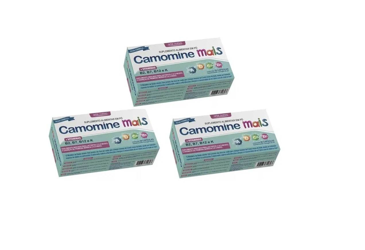 Kit C/3 Camomine Mais C/20 cápsulas -Arte Nativa