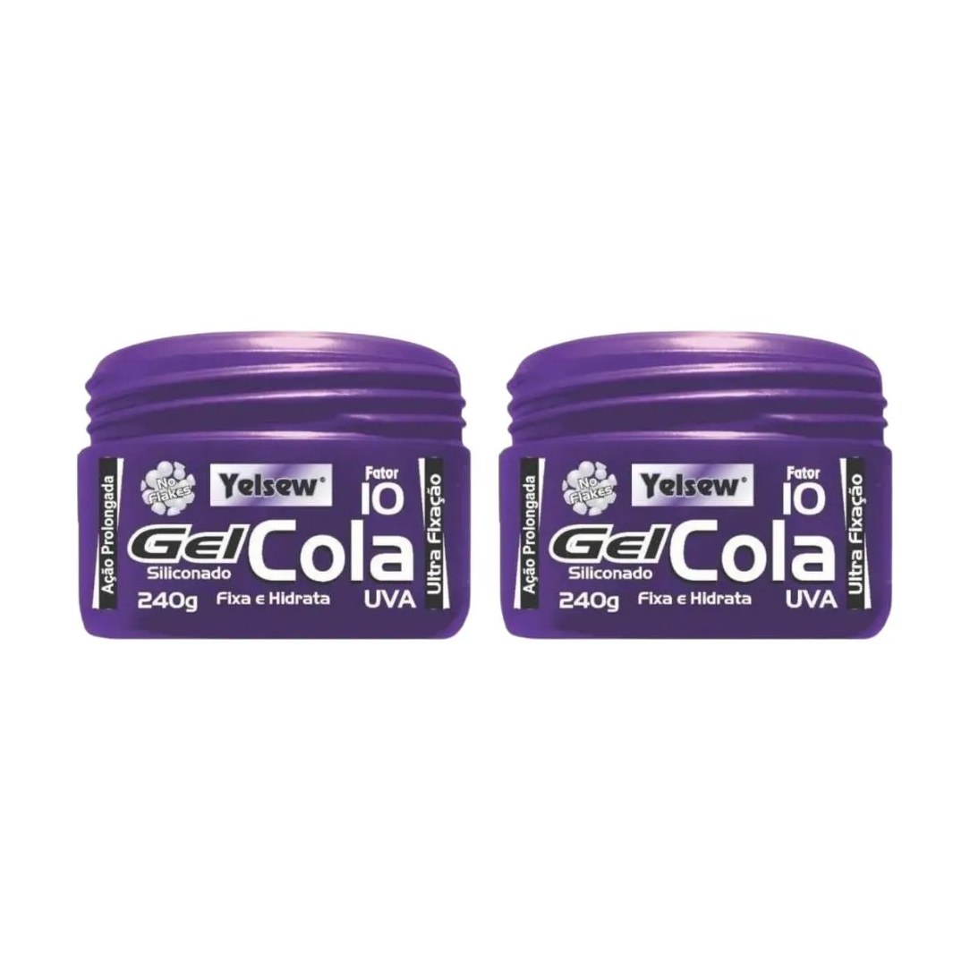 Gel Cola Fixador Yelsew Uva 240g - Kit C / 2un