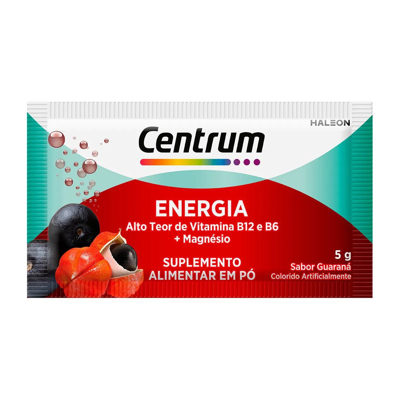 Vitamina C Efervescente em Pó Centrum Energia Vitamina B12 e B6 + Magnésio Guaraná 5g