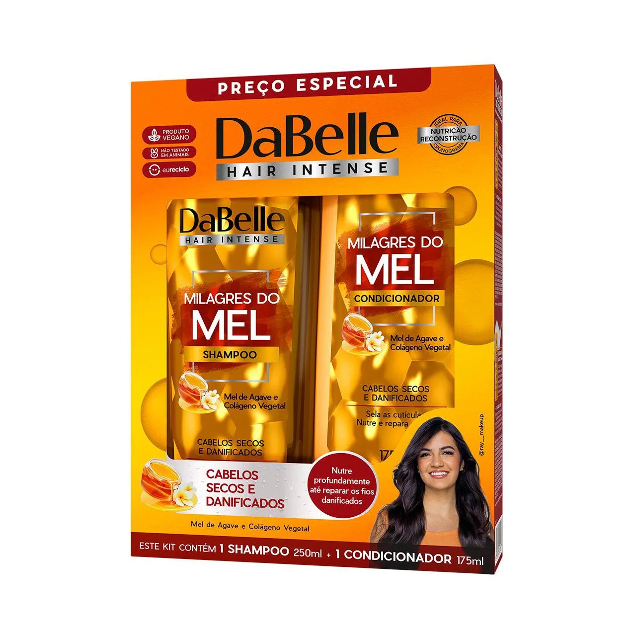 Kit DaBelle Milagres do Mel Shampoo 250ml + Condicionador 175ml