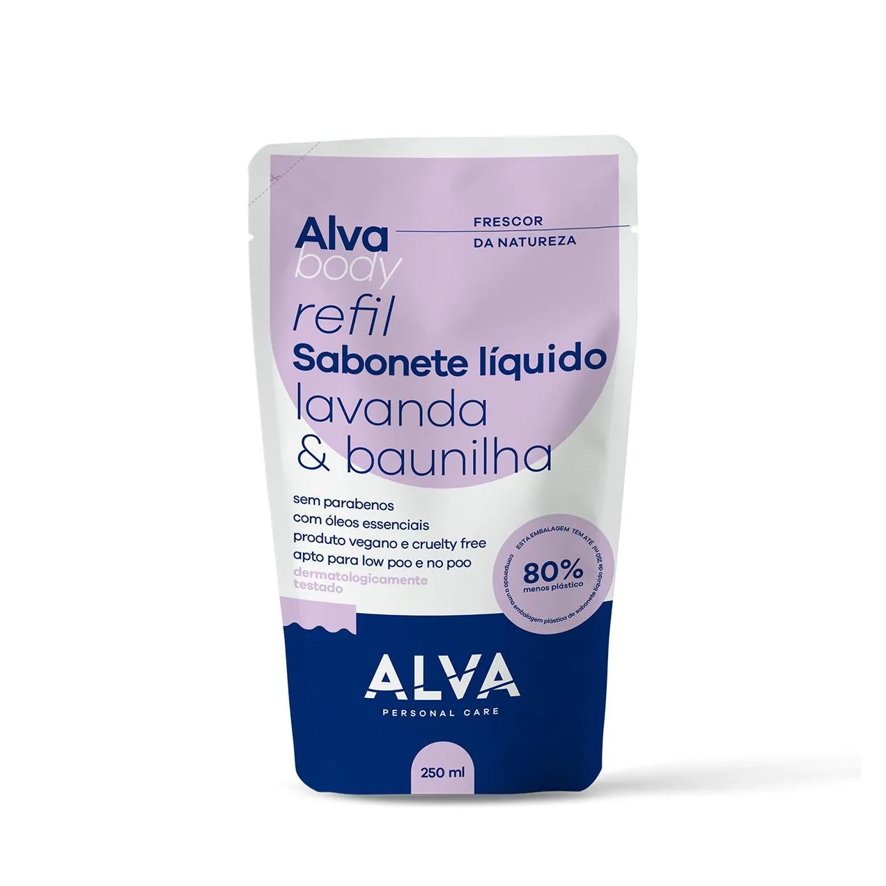 Refil Sabonete Líquido Alva Lavanda e Baunilha Vegano 250ml