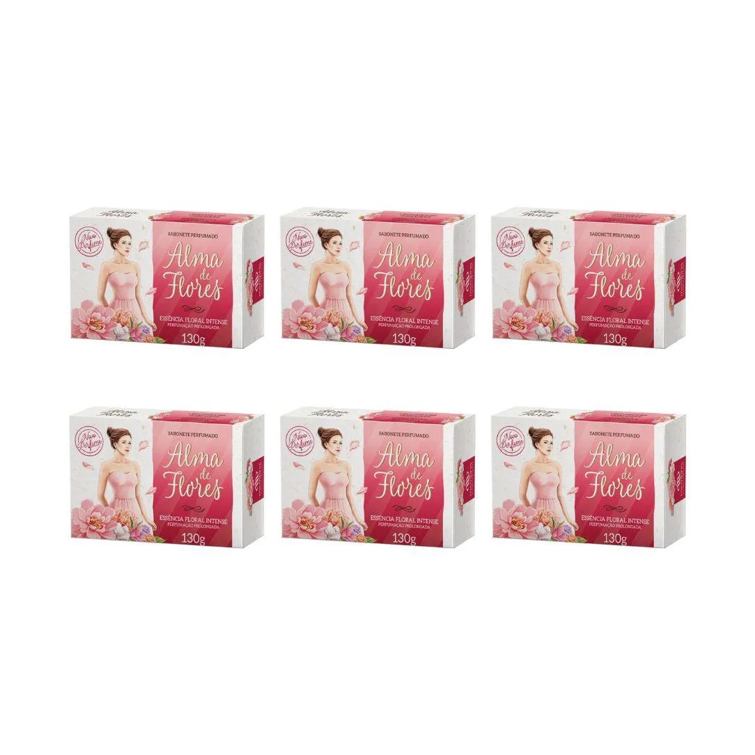 Sabonete Alma de Flores 130g Floral Intense - Kit C / 6un