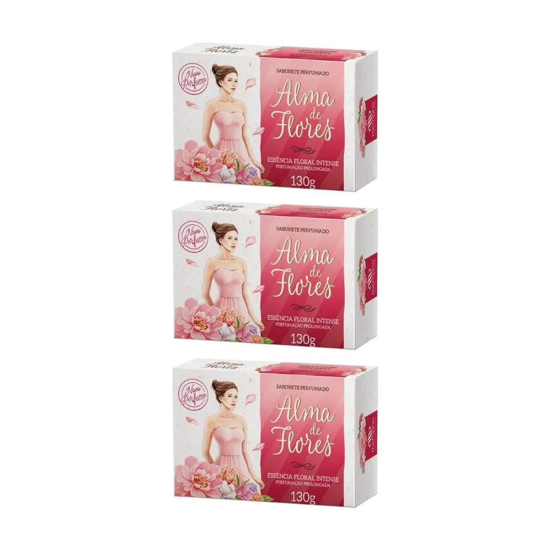 Sabonete Alma de Flores 130g Floral Intense - Kit C / 3un