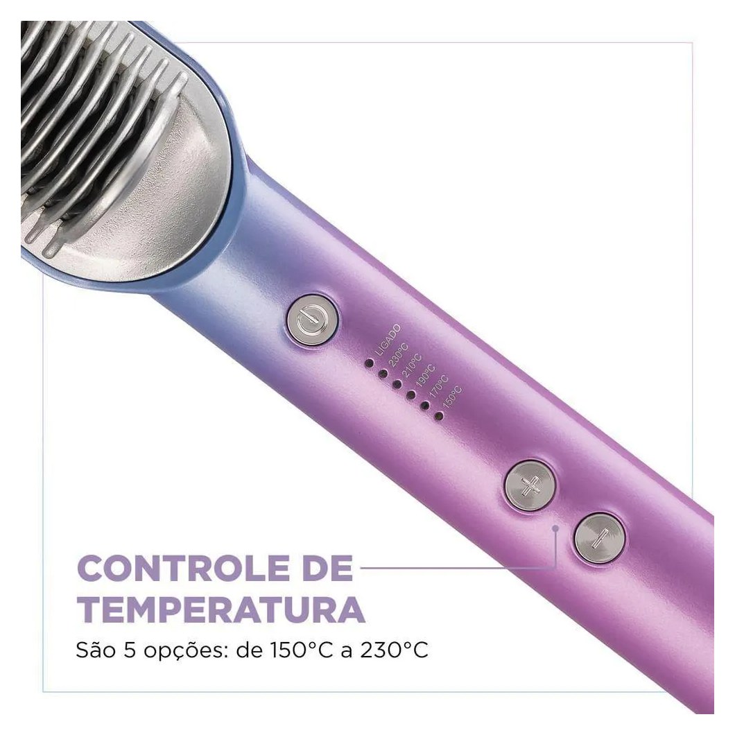 Escova Alisadora Qu4tro Elementos By Juliette Mondial Bivolt