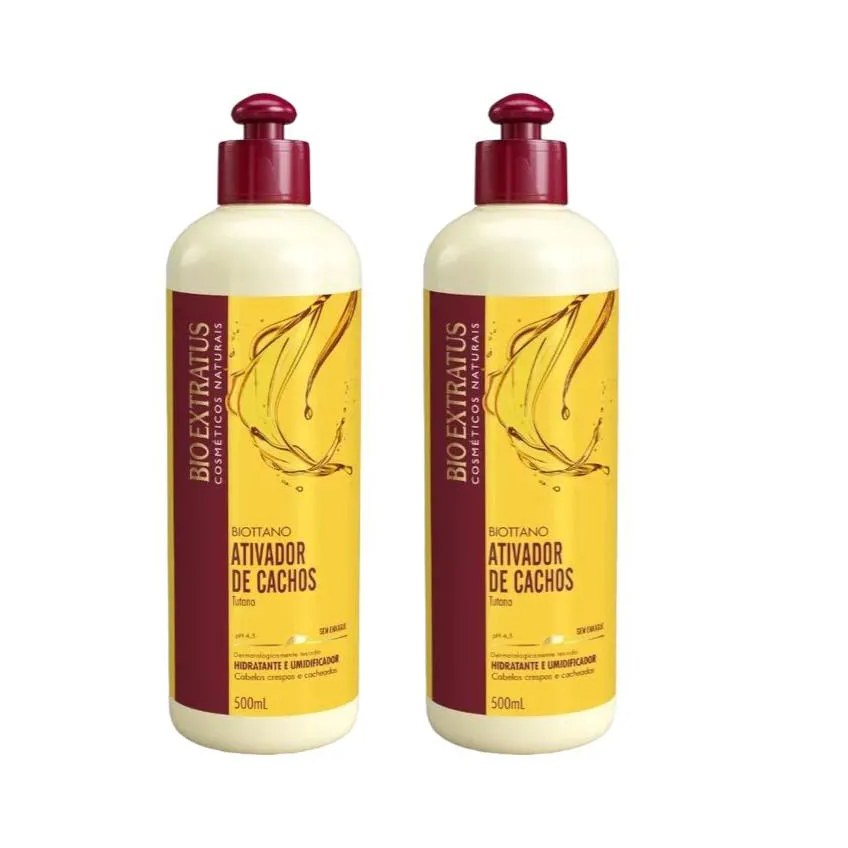 Kit 2 Biottano Umidificador Ativador de Cachos Tutano 500Ml Bio Extratus