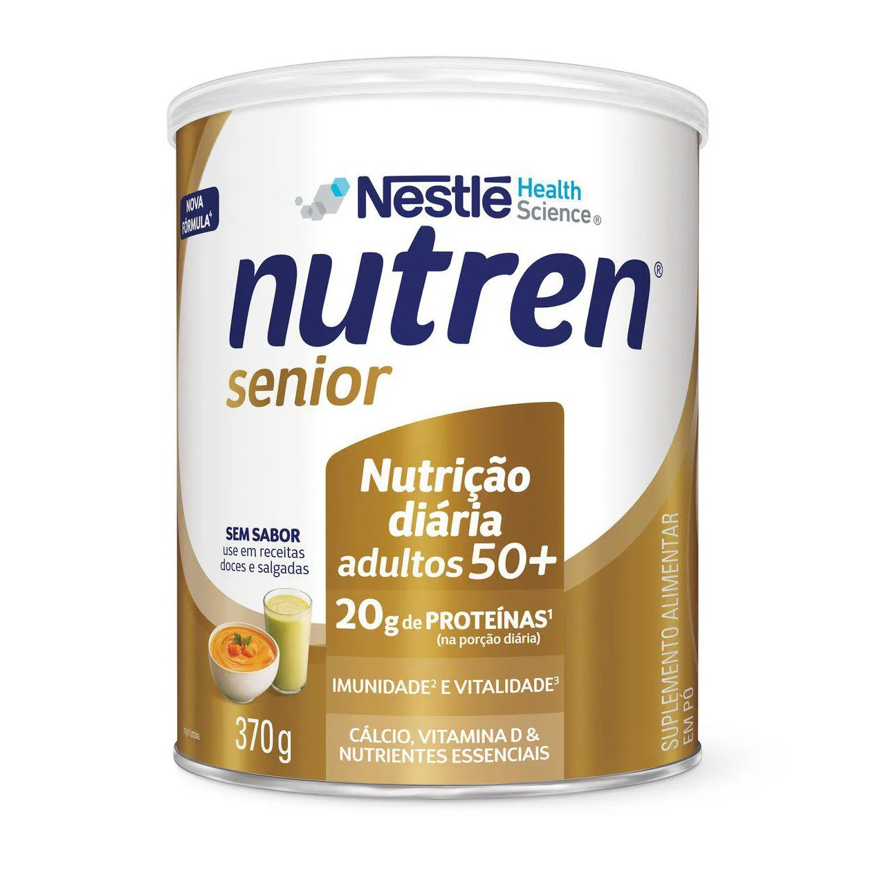 Suplemento Alimentar Nutren Senior Sem Sabor Nestlé 370g