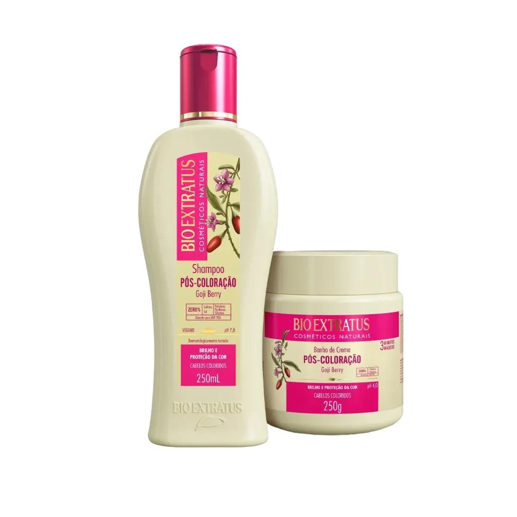 Kit 1 Shampoo 1 Banho Creme Proteção da Cor Pós Coloração 250 Ml