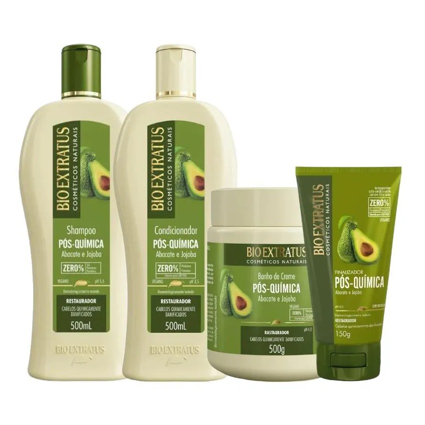 Kit 1 Shampoo 1 Condicionador 1 Banho Creme 500Ml 1 Finalizador 150 Ml