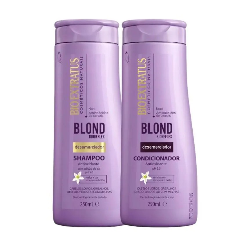 Kit 1 Shampoo 1 Condicionador Desamarelador Blond Bioreflex 250 Ml