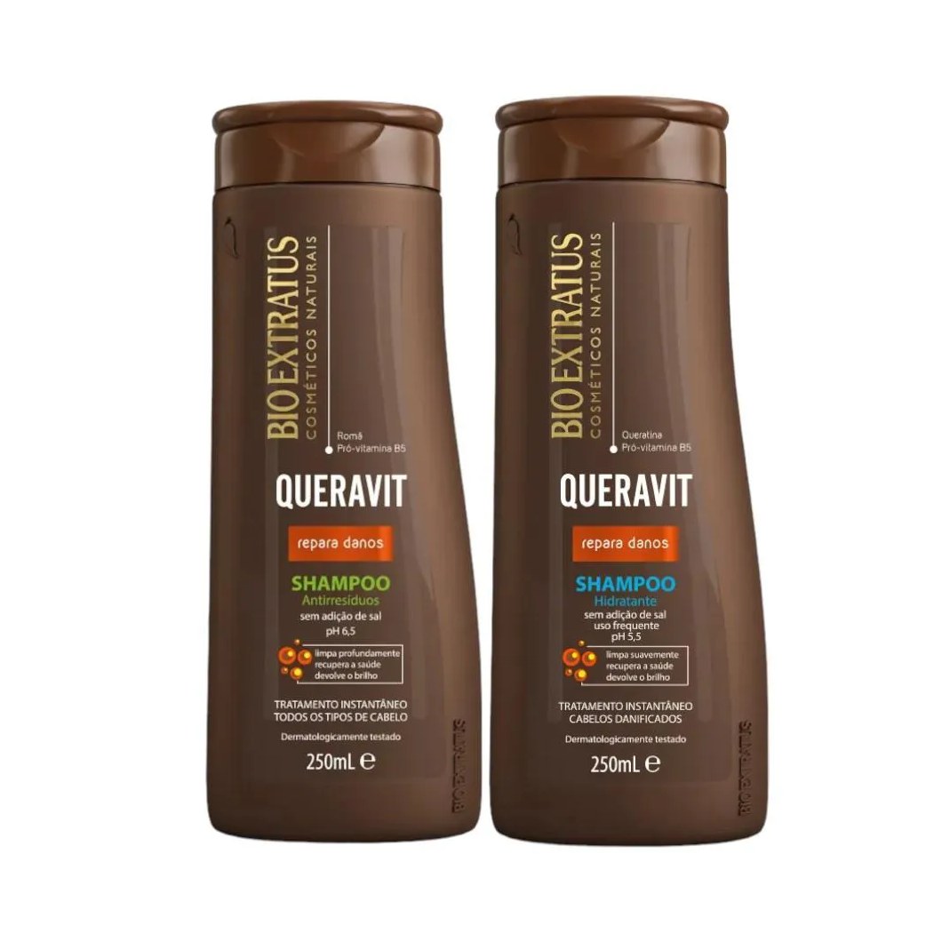 Kit Queravit Limpeza Capilar 1 Shampoo Hidratante 1 Shampoo Antirresíduos