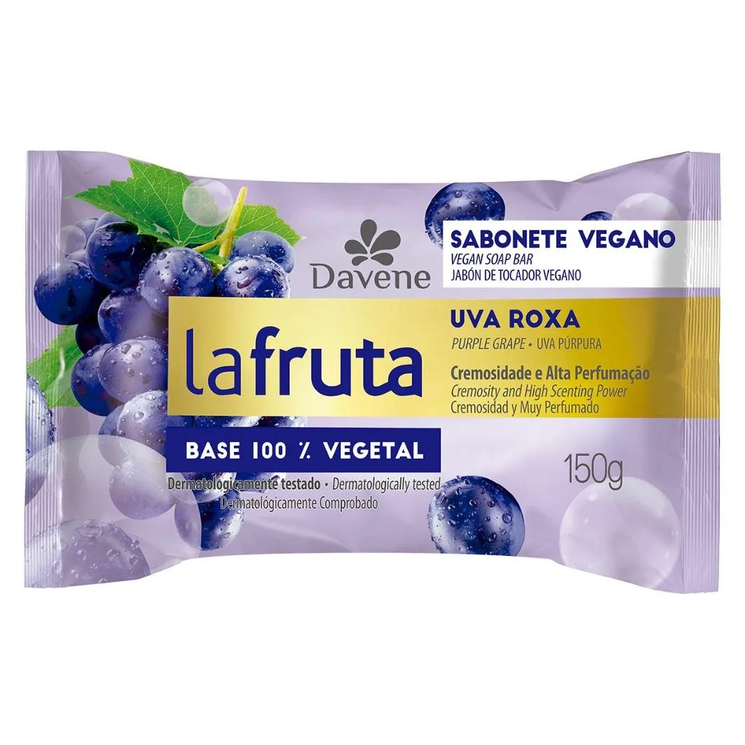 La Fruta Sabonete Uva Roxa Barra Vegetal 150g Davene