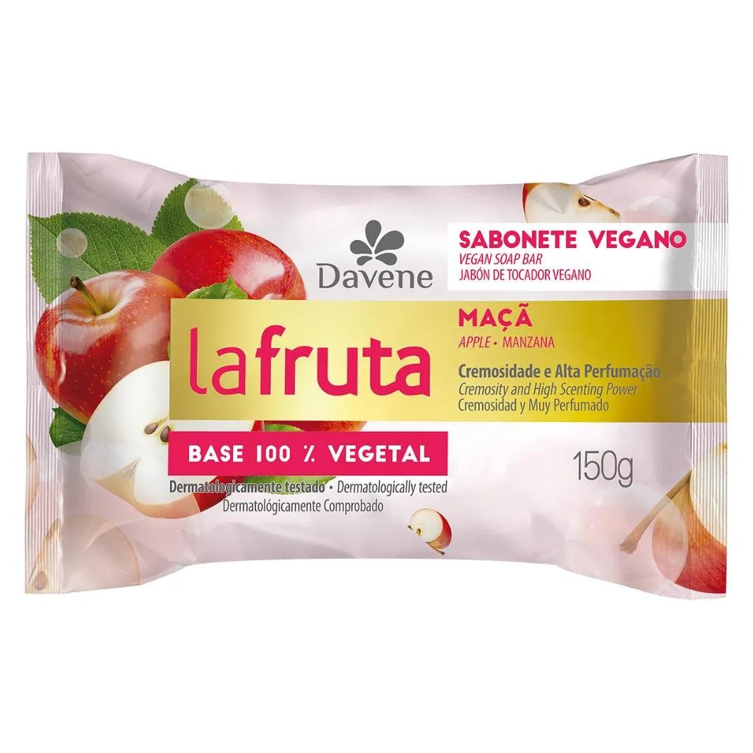 La Fruta Sabonete Maçã Barra Vegetal 150g Davene