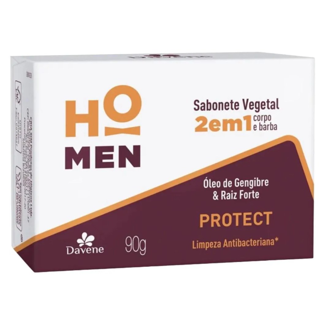 Sabonete Corpo / Barba Protect Antibacteriano Homen 90g Davene
