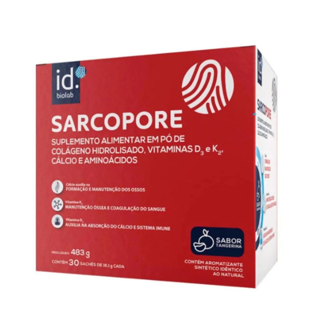 Suplemento Alimentar em Pó Sarcopore Sabor Tangerina – 30 Sachês