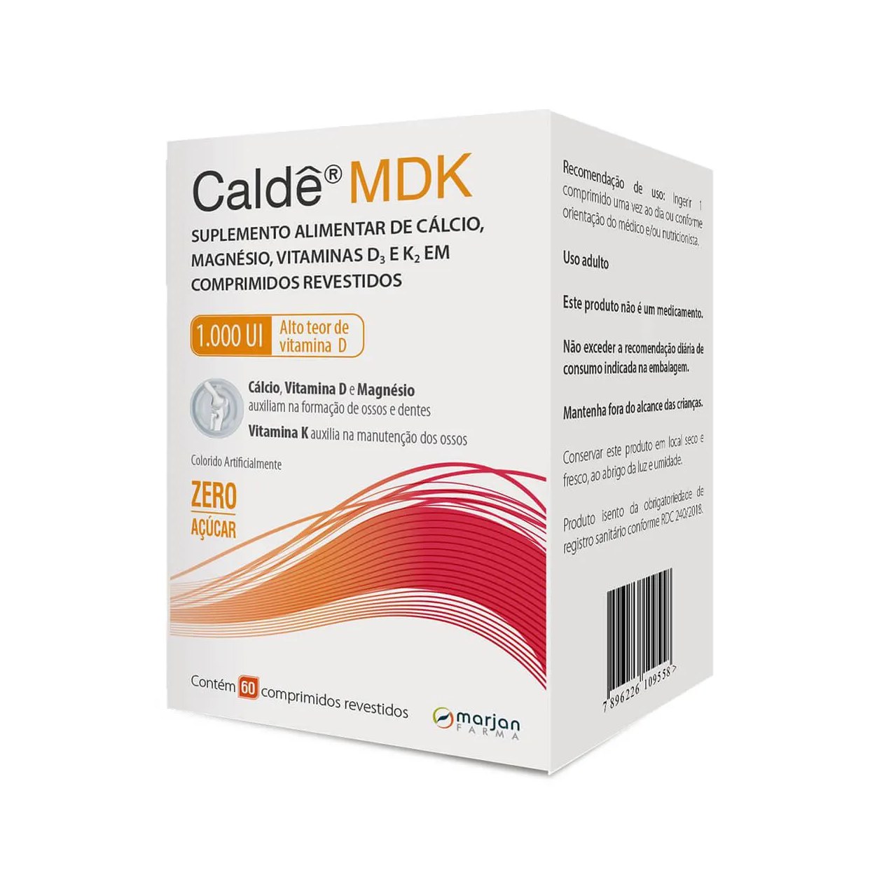 Cálcio Caldê MDK 1000UI 60 comprimidos
