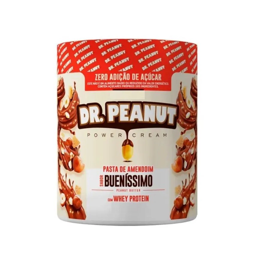 Pasta de Amendoim Whey Protein Dr. Peanut 600g Bueníssimo