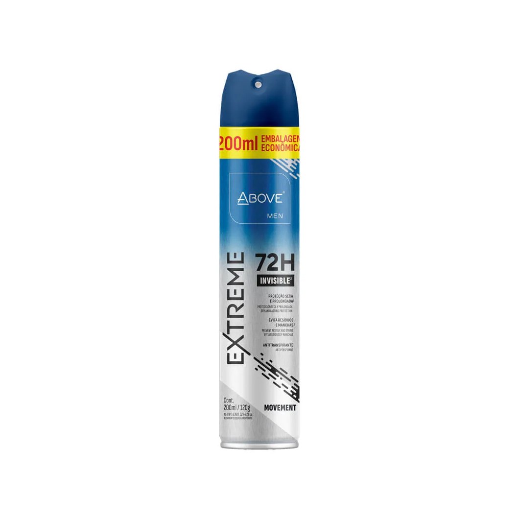 Desodorante Above Masculino Extreme 200ml Aerosol Movement
