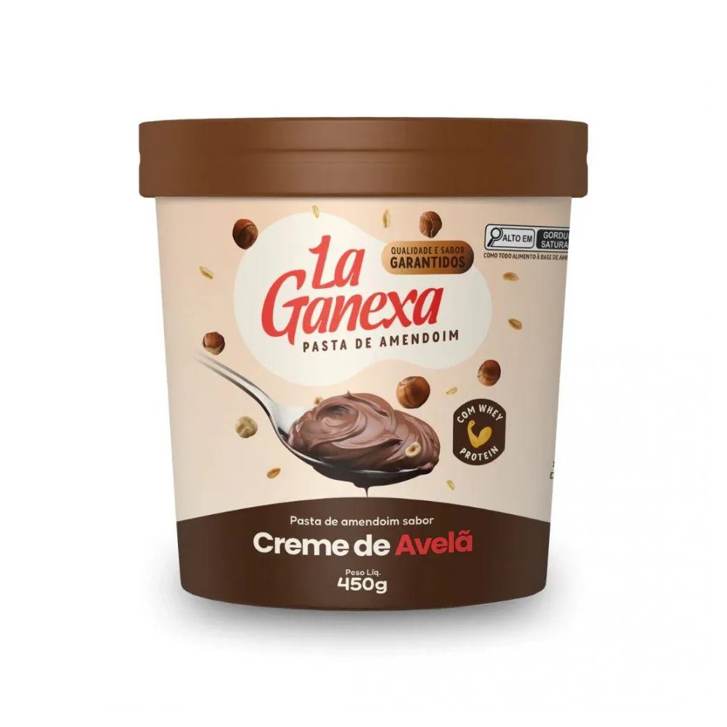 Pasta de Amendoim Integral Gourmet (450g) – Sabor: Creme de Avelã (nova Embalagem)