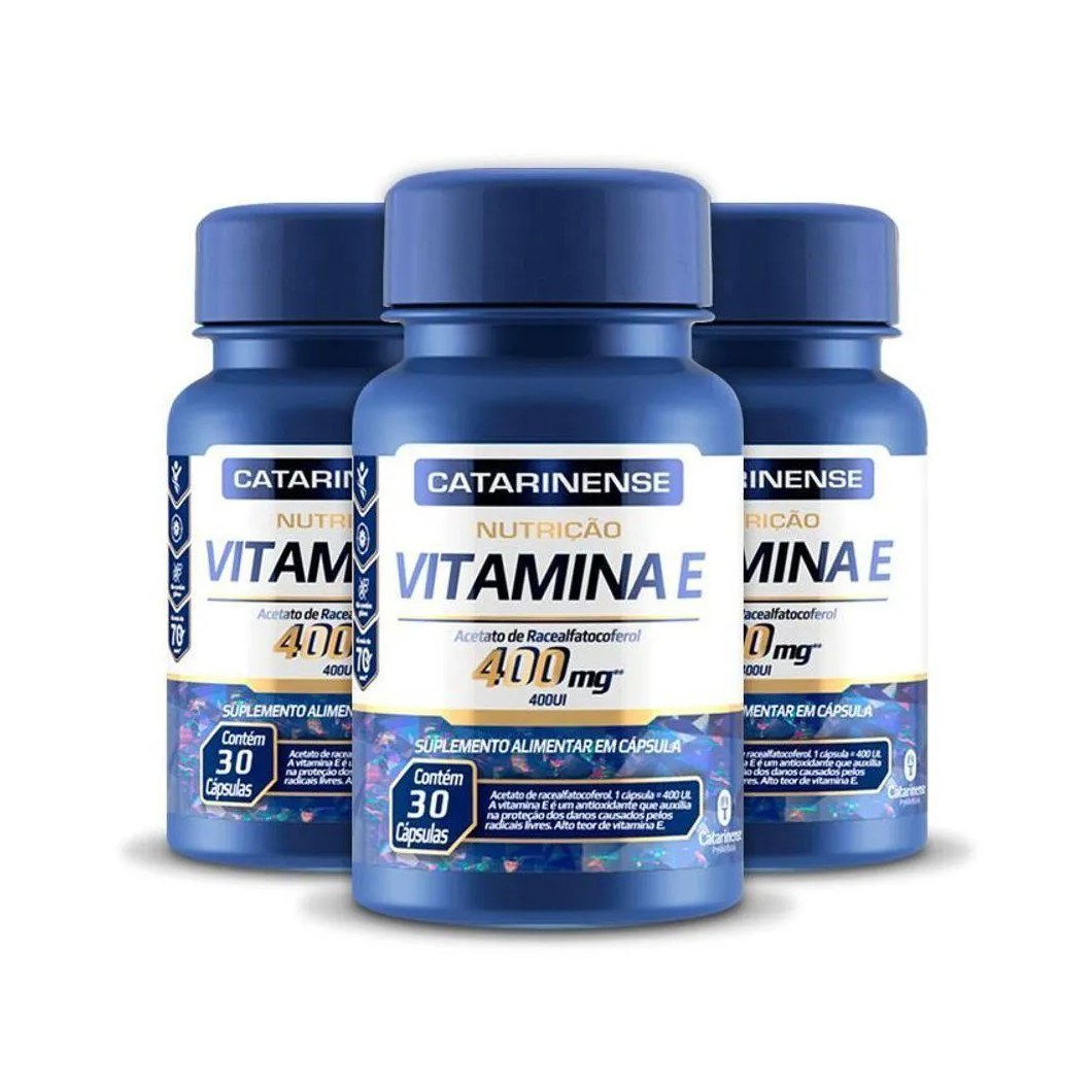 Kit 3 Vitamina e 400mg Catarinense 30 cápsulas
