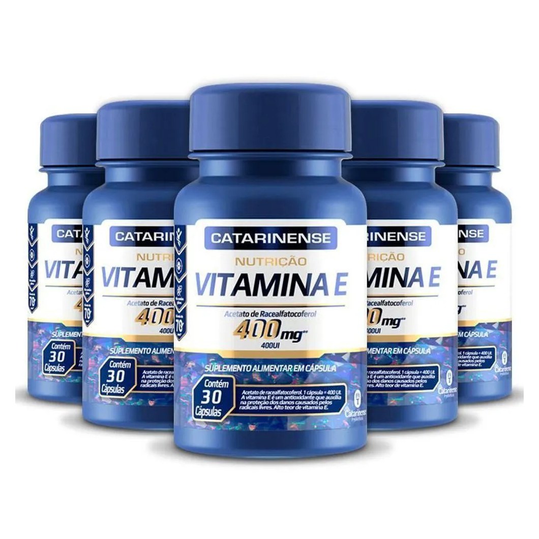 Kit 5 Vitamina e 400mg Catarinense 30 cápsulas