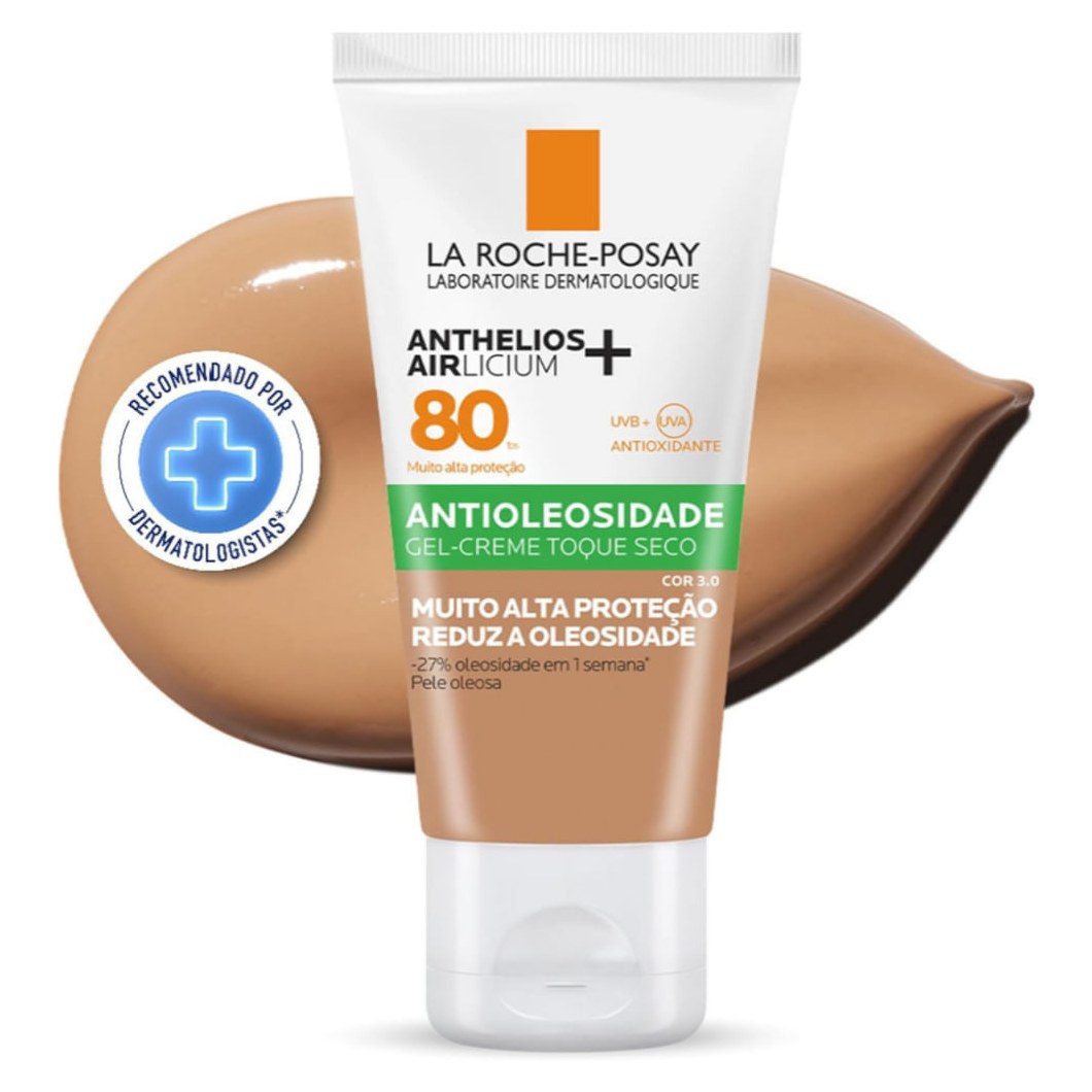 Protetor Solar Facial La Roche-Posay Anthelios Airlicium+ FPS80 Cor 3.0 40g