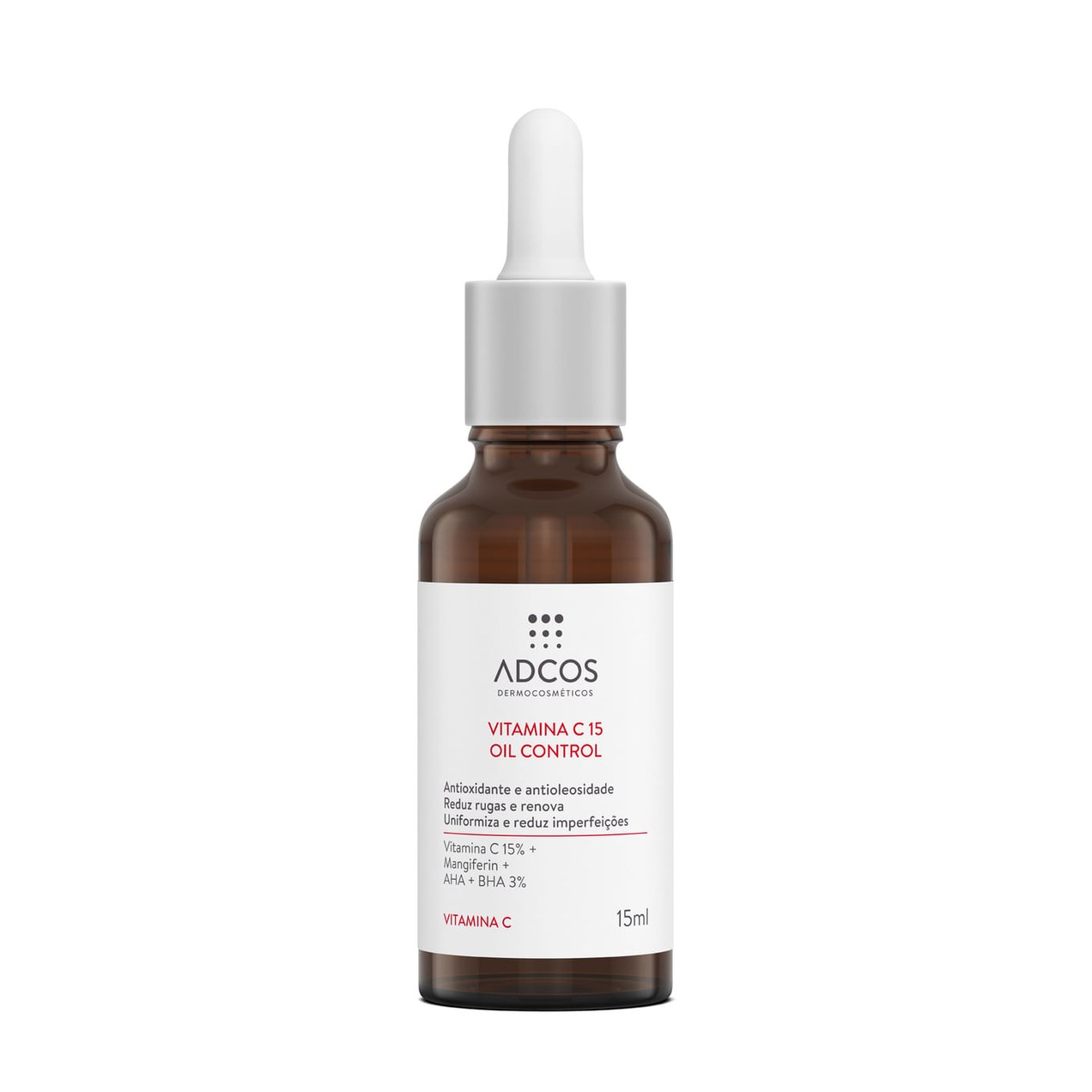 Sérum Adcos Vitamina C 15 Oil Control Antioxidante 15ml