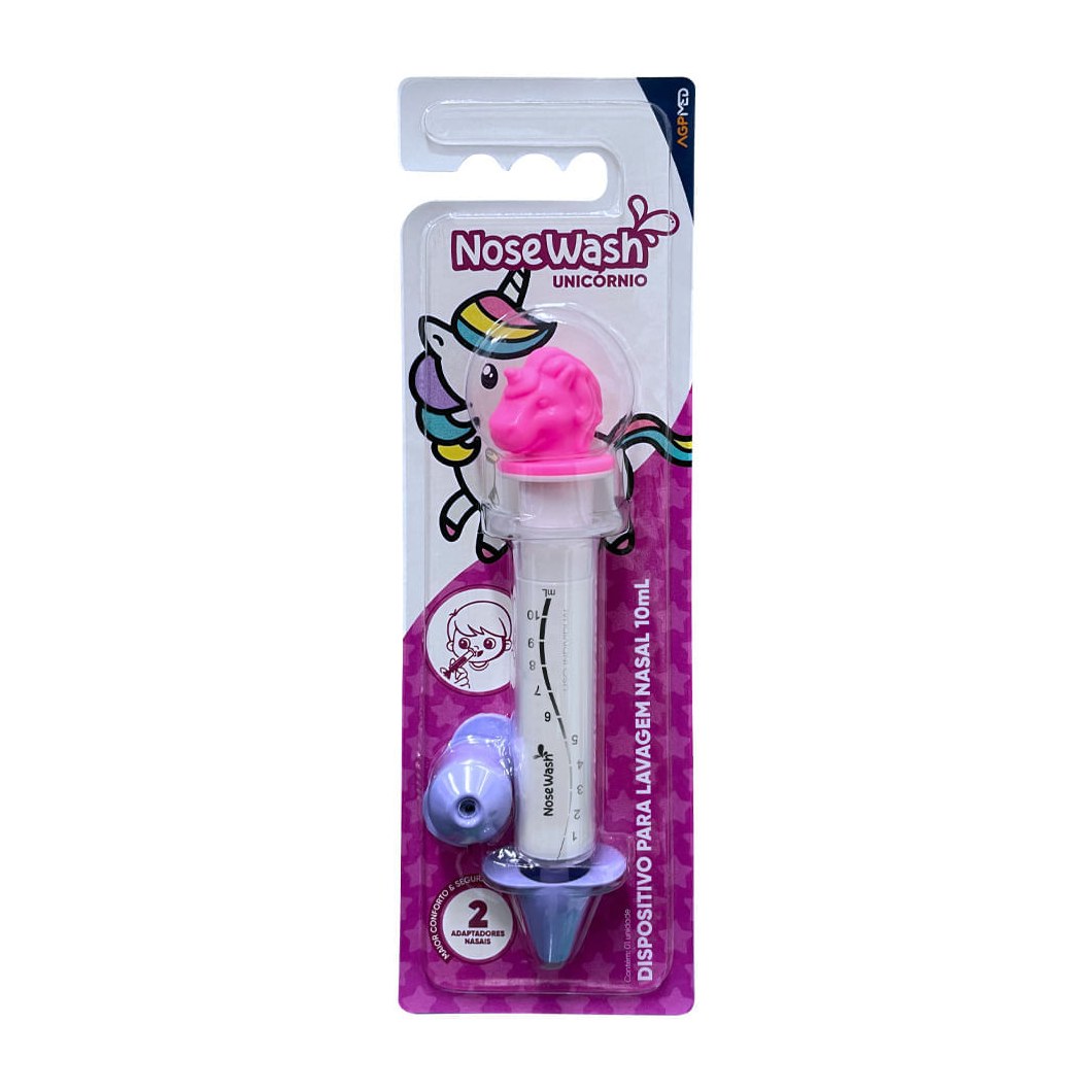 Dispositivo de Lavagem Nasal Nosewash Unicórnio 10ml + 2 Adaptadores