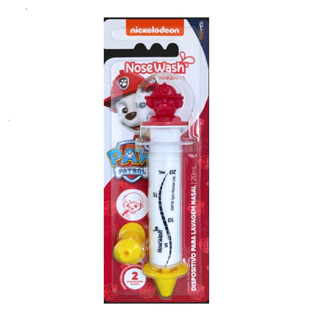 Dispositivo de Lavagem Nasal Nosewash Patrulha Canina Marshall 20ml + 2 Adaptadores