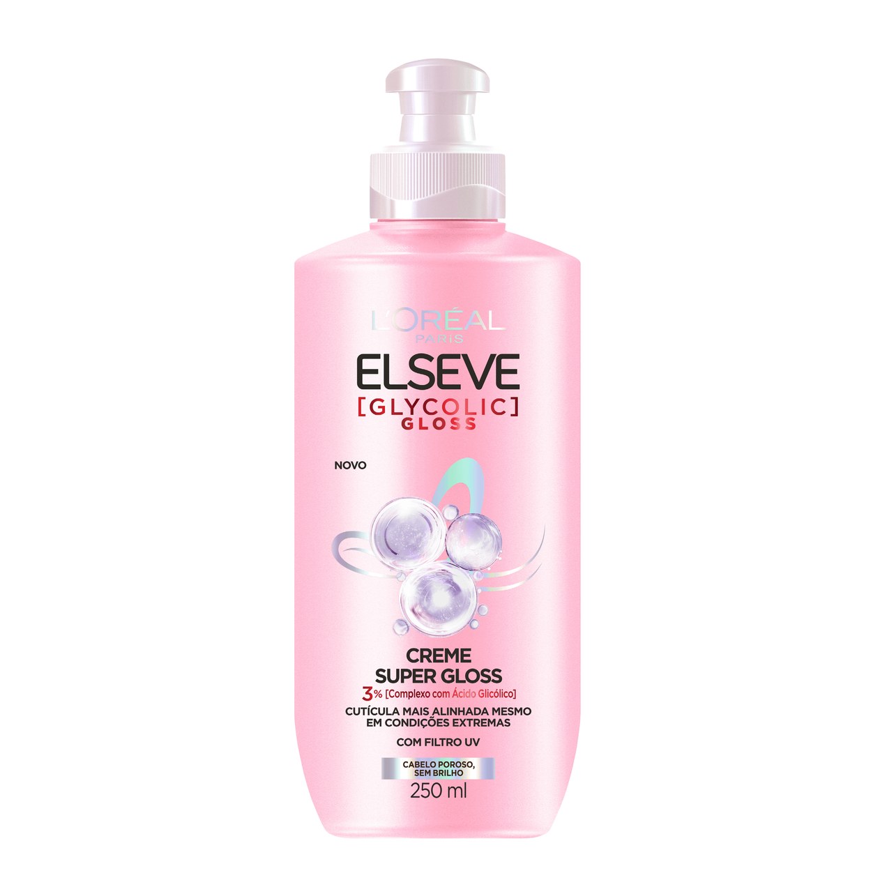 Creme de Pentear Elseve Glycolic Gloss Super Gloss Filtro UV 250ml