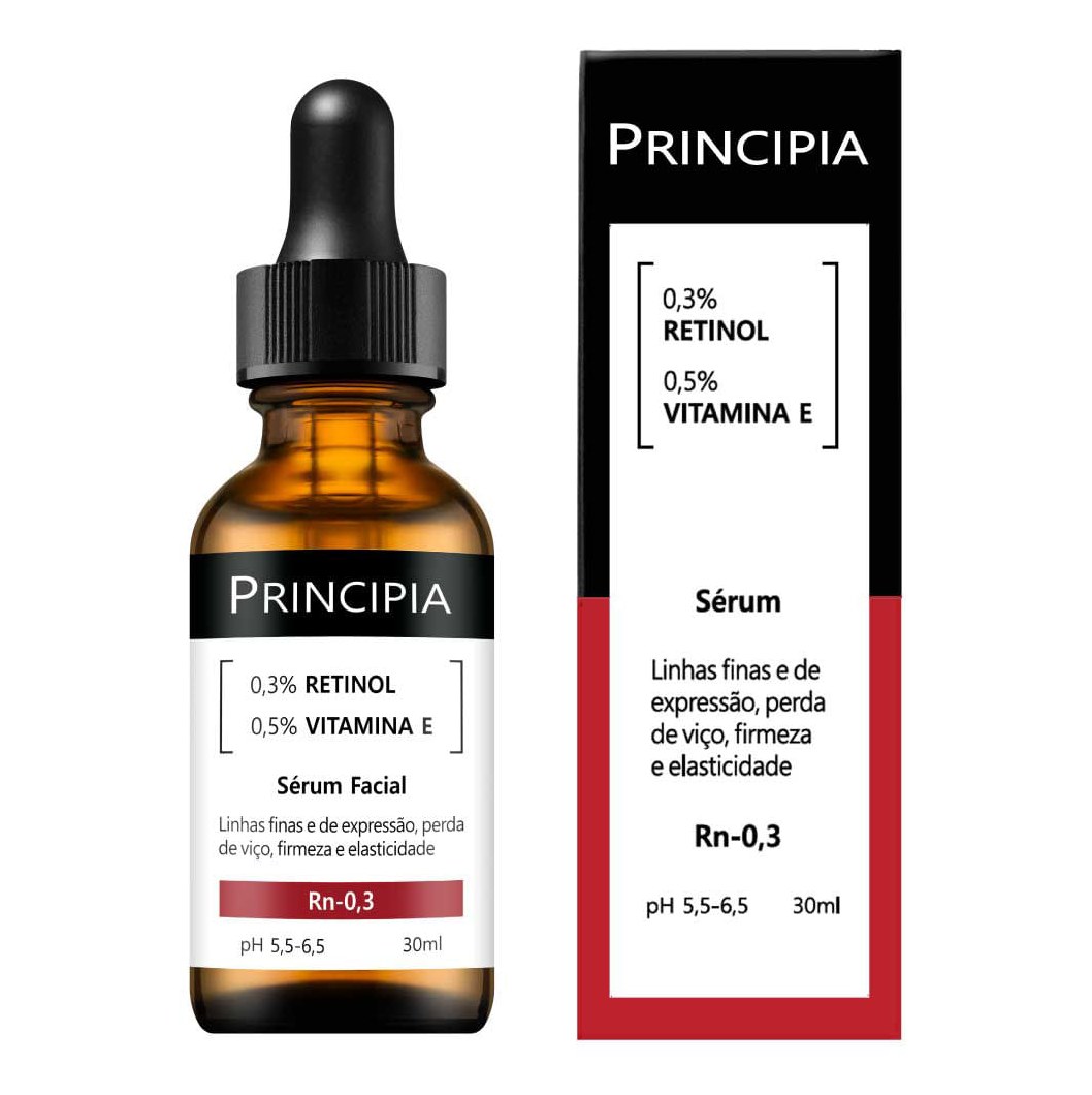 Sérum Principia com 0,3% Retinol e 0,5% Vitamina E 30ml